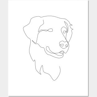 Golden Retriever Line Art Posters and Art